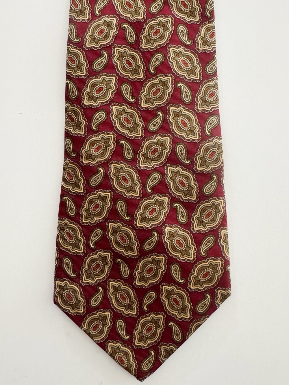 Vintage I. Magnin Silk Paisley Medallion Tie 70s 80s